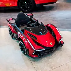 GENERICO - Carro Electrico para Niños + Bluetooth + Control Remoto Rojo