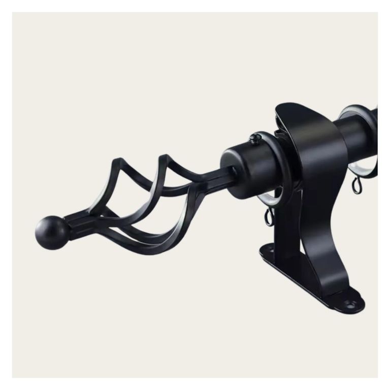 Barra / tubo NEGRO para cortina graduable de 1.10 a 2 mts