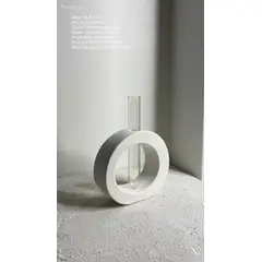 GENERICO - Florero minimalista con probeta para flores vivas y arreglos florales en centros de mesa