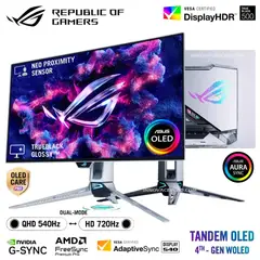 ASUS - Monitor ASUS ROG SWIFT OLED Glossy 4TA GEN PG27AQWP-W 27 QHD 2K 540HZ, HD 720HZ, 0.02MS
