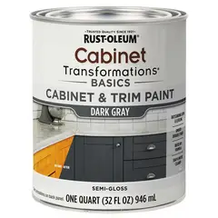 RUST OLEUM - PINTURA PARA MUEBLES GRIS OSCURO SEMI BRILLANTE BASE AGUA 946 ML