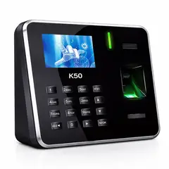 ZKTECO - Reloj Biométrico K50 Pro para Control de Asistencia con Huella Digital y Tarjeta RFID