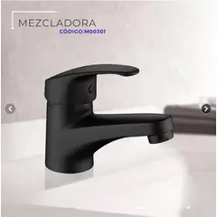 XM - MEZCLADORA MONOCOMANDO PARA LAVATORIO BAJO NEGRO M00301