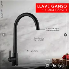 XM - LLAVE DE COCINA NEGRO AL MUEBLE LC304-035901