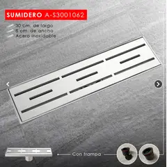 XM - SUMIDERO DECORATIVO DE RAYAS SATINADO A-S3001062