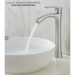 FRATELLI - LLAVE MONOCOMANDO ALTO DE LAVATORIO CROMADO FLORIDA AGUA FRIA