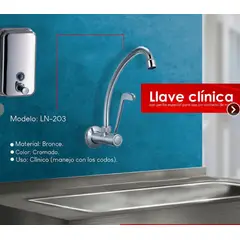 XM - LLAVE HOSPITALARIO DE LAVADERO A LA PARED L-N203