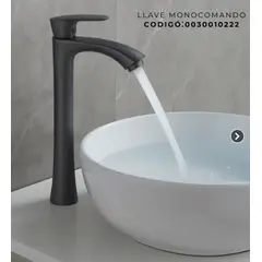 FRATELLI - LLAVE DE LAVATORIO ALTO GRIS FLORIDA AGUA