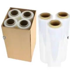GENERICO - 4 Pack Rollo Film 20" Plastico P/ Embalar Embalaje Emplaye