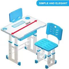 GENERICO - Escritorio Infantil Niños Silla Ajustable Estudio Moderno Dormitorio Sala Hogar 190221