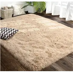 GENERICO - Alfombra Rectangular peluche pelo largo 1.60 x 2.00m Beige