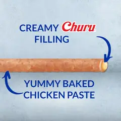 GENERICO - Inaba Churu Rolls Dog Treat Pollo con Salmón  Snack Cremoso para Perros 8 Sticks