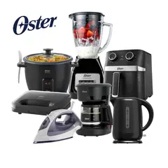 OSTER - Combo Oster Licuadora + Arrocera 1.8 LT + Freidora 4L + Cafetera + Sandwichera + Hervidor + Plancha