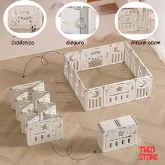GENERICO - Corral plegable blanco infantil 150 x 110 cm