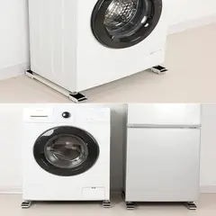 OEM - Base Móvil de Metal Soporte con Ruedas para Lavadora Refrigeradora Cocina Ajustable