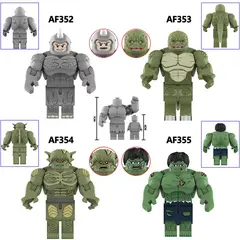 GENERICO - Af352-355 Ladrillos de Construcción de Plástico Educativos de Superhéroes de Zombis Abominables