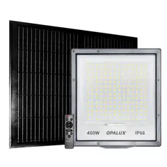 OPALUX - Reflector Solar LED  400W Tricolor Exterior con Control Remoto Impermeable IP65 OPALUX