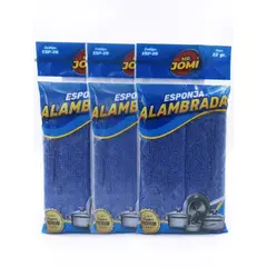 GENERICO - Pack 3 unidades Esponja Alambrada De Acero Inoxidable Premium 12cm