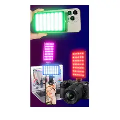 JOEM - LUZ LED MAGNETICA RGB PRO PARA CELULAR RECARGABLE PROFESIONAL PARA SELFIES VIDEOS Y STREAMNGi
