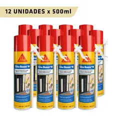 SIKA - Pack 12 unidades de Espuma Expansiva de poliuretano Sikaboom M  por 500ml
