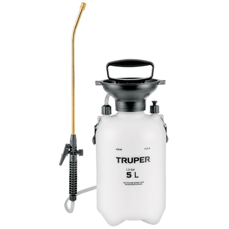 Aspersora Fumigador Manual Agrícola 5 Litros Truper FUT-5 Color Naranja