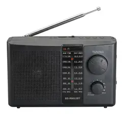 GENERICO - Radio Portátil Multibanda Recargable y a Corriente Directa  FM/AM/SW con Bluetooth