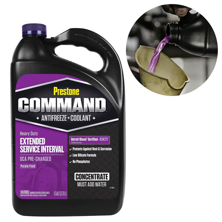 Refrigerante y Anticongelante Command 96% Nitrido Concentrado Morado Galon