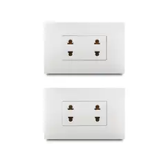 VETO - Pack x 2und Tomacorriente Empotrar Doble Vive Blanco Veto