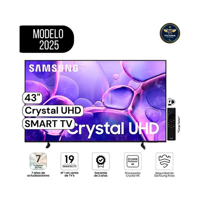Televisor 43 Pulg. Crystal UHD 4K Smart TV UN43U8000FG