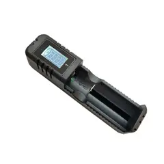 FULL MAX - Cargador De Pilas LITIO 18650 26650 16340 14500 Pantalla LCD