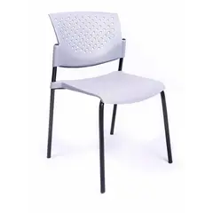 OFIDEAS - Silla Fija De Visita Butterfly Gris Estructura Negro Ofideas
