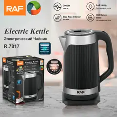 RAFF - HERVIDOR ELÉCTRICO DE ACERO INOXIDABLE DE 3.5 LITROS - 2000W