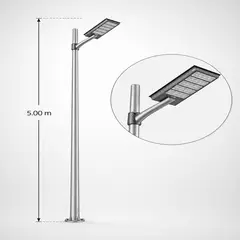 GENERICO - Reflector Solar LED 400W Exterior Luminaria Tipo Farola Alumbrado Público con Control Remoto