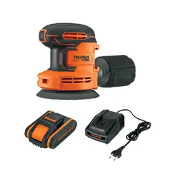 Truper - Lijadora Roto Orbital Inalámbrica 5" 20V Velocidad Variable + 1Bateria y Cargador TRUPER 103261