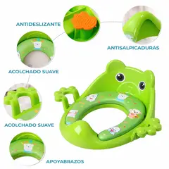 GENERICO - ADAPTADOR PARA INODORO PARA NIÑOS COLOR VERDE
