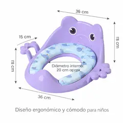 GENERICO - ADAPTADOR PARA INODORO PARA NIÑOS COLOR LILA