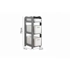 GENERICO - CARRITO ORGANIZADOR MULTIFUNCIONAL CON RUEDAS DOS NIVELES