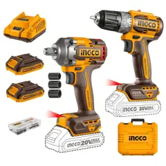 INGCO - Taladro + Llave De Impacto Ingco Ckli20271 20V Brushless