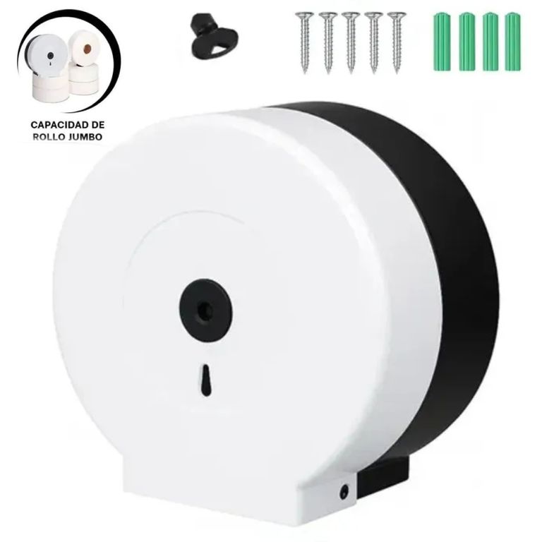 Dispensador de Papel Higiénico Jumbo Soporte Con Llave ABS 27 cm