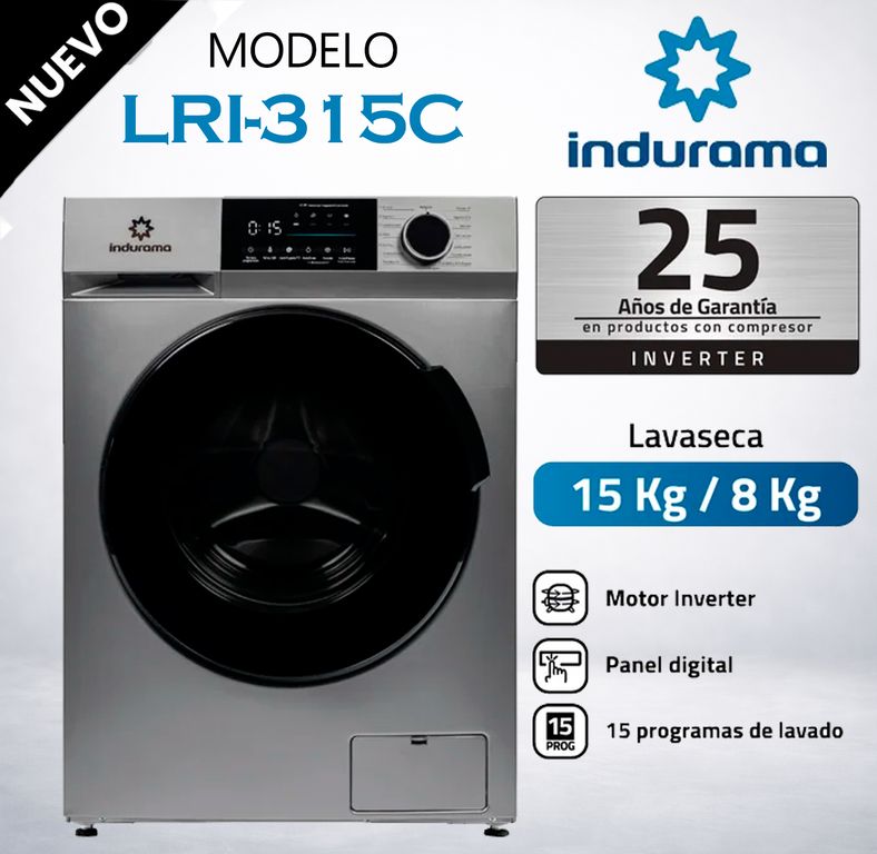 Lavaseca Indurama 15KG 8KG LRI-315C