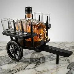 GENERICO - Dispensador de colección Barril con Remolque Estilo 1950