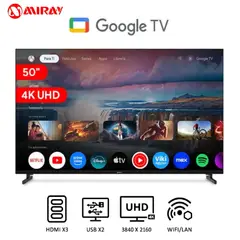 MIRAY - Televisor Miray 50” 4K UHD MK50-E2000GBT Google TV LED - Negro