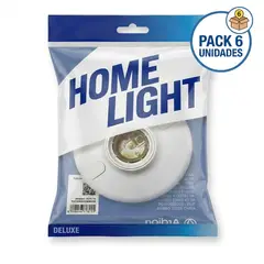 HOME LIGHT - Pack x6 Wall Socket E27 Deluxe Home Light - Incluye Accesorios de Fijación
