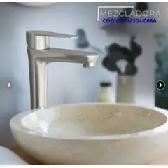 XM - MEZCLADORA MONOCOMANDO PARA LAVATORIO ALTO CROMADO M304-068A