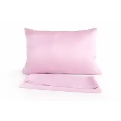 GENERICO - Fundas de seda satin rosa con cierre