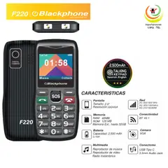 GENERICO - CELULAR BASICO BLACKPHONE F220 4G DUAL SIM  NEGRO