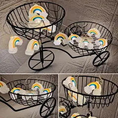 GENERICO - Macetero Cestas multifunción organizador decorativa + Luces