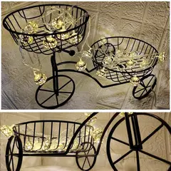 GENERICO - Macetero Cestas multifunción organizador decorativa + Luces