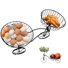 GENERICO - Cestas Multifuncion en forma de triciclo panera organizador