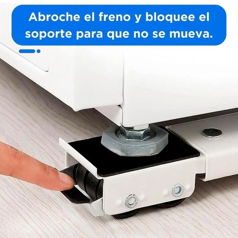 Base Móvil de Metal Soporte con Ruedas para Lavadora Refrigeradora Cocina Ajustable